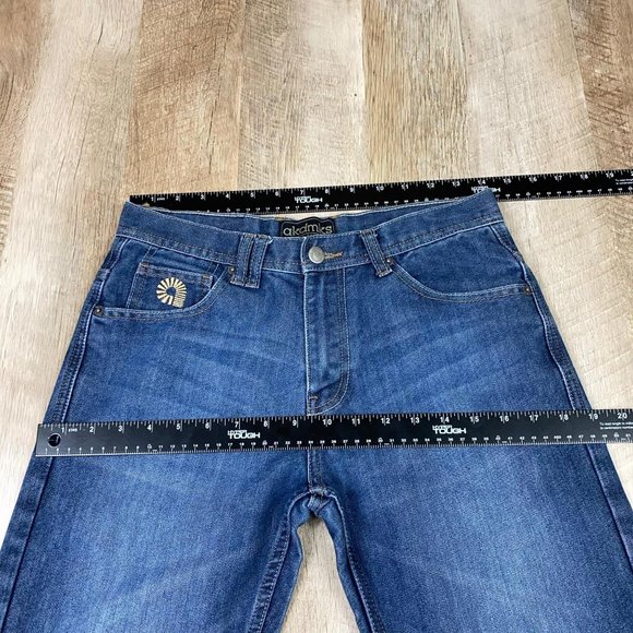 AKDMKS Jeans Wm Sz 16 Distressed Embroidered - Picture 9 of 11